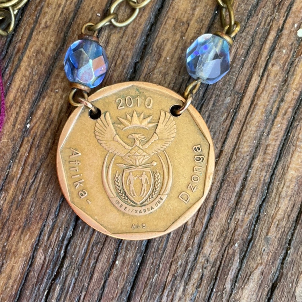 Vintage African coin necklace